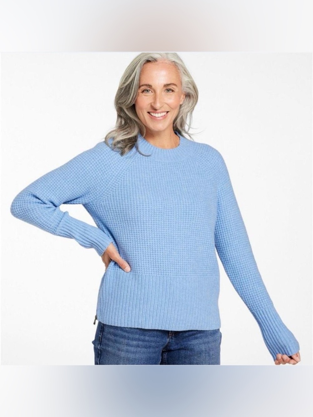 L.L.Bean Women’s SuperSoft Waffle Sweater Crewneck Size XL